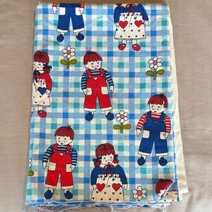 Vintage Doll Print Fabric, Raggedy Ann and Andy!